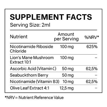 INORA Marathon Not A Sprint supplement facts panel with ingredients and nutrition values