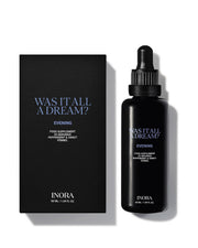Was It All A Dream Evening liquid supplement by INORA, box and bottle packaging